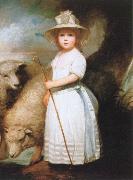 George Romney the shepherd girl oil